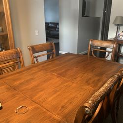 Dining Table .. 8ppl. Old School Hutch 