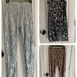 NYE! Sequin Dress & Pants (NWT)