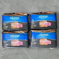 Always Discreet Incontinence and Postpartum Underwear for Women S/M 20ct