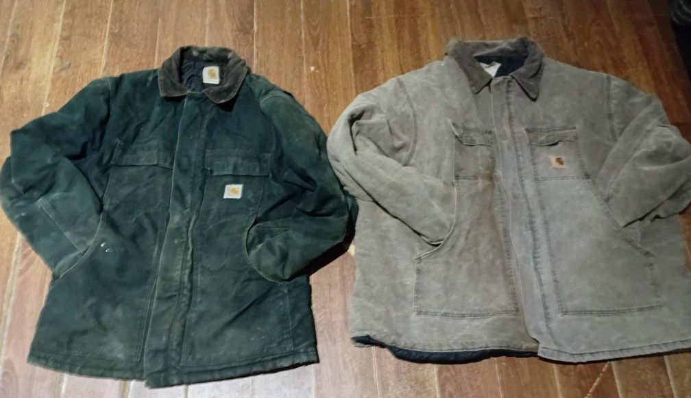 2 Vintage CARHARTT Work Winter Jackets