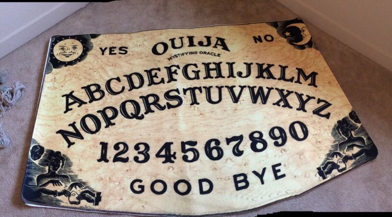 Ouija board area rug.