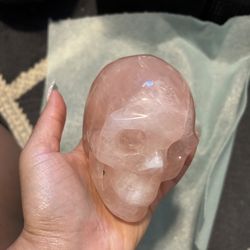 Rose Quartz Skull