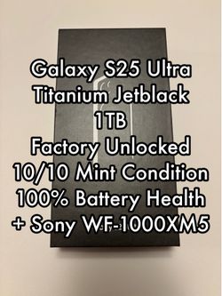Samsung Galaxy S25 Ultra | Titanium Jetblack | 1TB | Mint Condition | Factory Unlocked