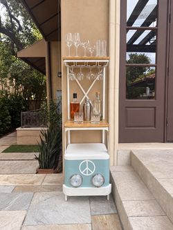 Cutest Little Peace Van Bar & Plant Stand! 🌿🍹