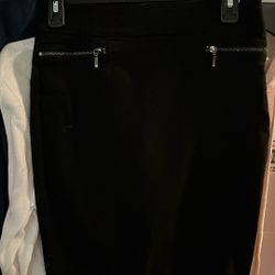 Junior Girls Black Spandex Pencil Skirt 