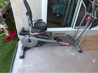 Elliptical with stationary bike