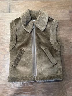 FRYE Women Faux Sherpa Suede Vest NWT XS