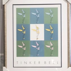 Disney Store Exclusive Multi Tinkerbell Giclee Poster; Original Frame 
