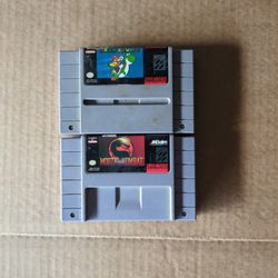 Super Mario World And Mortal Kombat SNES