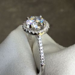1.25 Halo Engagement Diamond ring