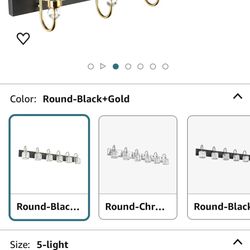 5 LED Crystal Bathroom Vanity Lightning Fixtures 