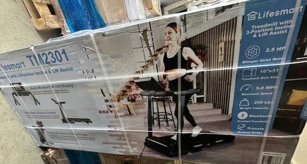 Brand New in Box Lifesmart Folding Treadmill Incline, 51” Belt, 12 Presets
