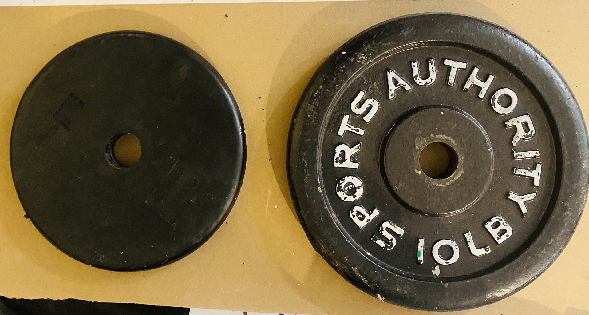 Sports Authority Steel Barbell Weights 10lb And 5lb