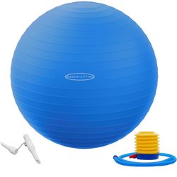 Anti-Burst and Slip Resistant Exercise Ball - Yoga, Fitness, Birthing Ball With Quick Pump, 2,000-Pound Capacity, Multiple Colors and Sizes 