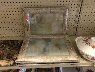 Marble Look Serving Trays