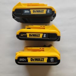 Brand New 3 Pack Of DEWALT DCB203 20 Volt 2.0 Ah Battery