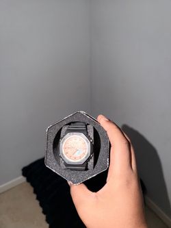 Casio G-Shock Watch Black with Rose Gold Dial