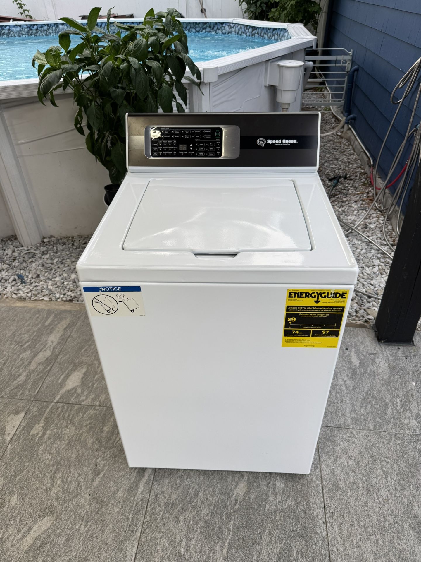 Speed Queen Commercial Washer 3.19 Cubic Feet Brand New One Receipt For 90 Days Warranty