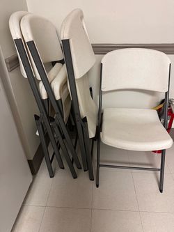 Plastic Folding Chairs Set of 4