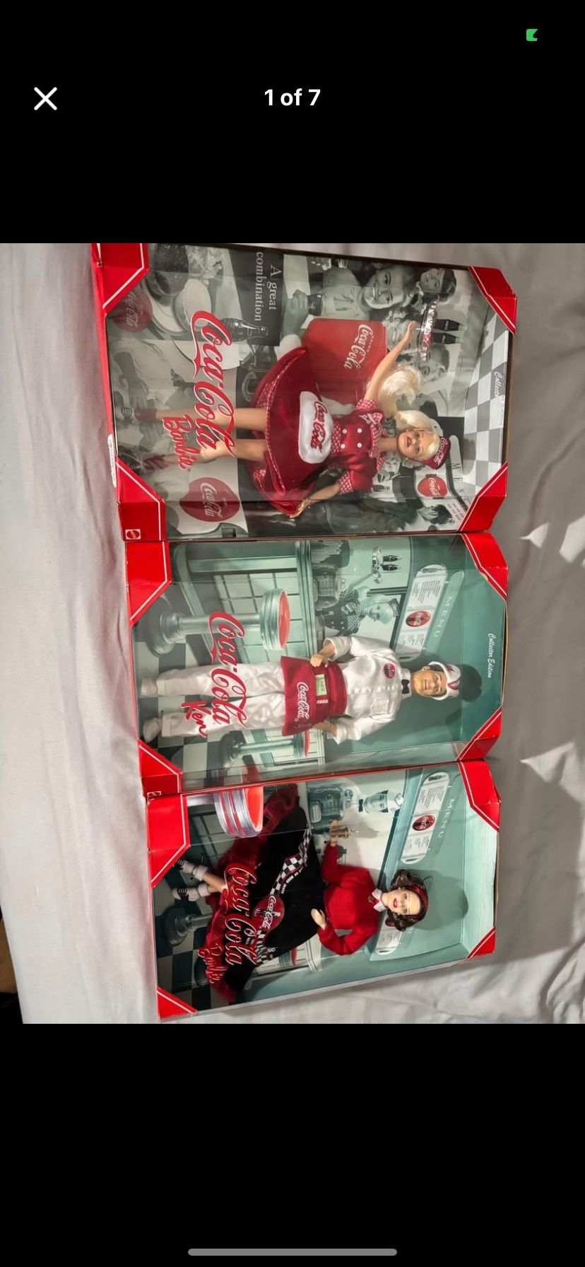 Coca-Cola Collector Edition Barbie and Ken series.