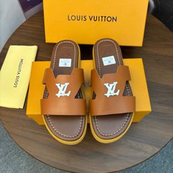 LV Men’s Slides With Box 2026 New