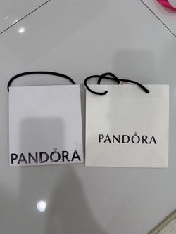 Pandora shopping bag two white empty