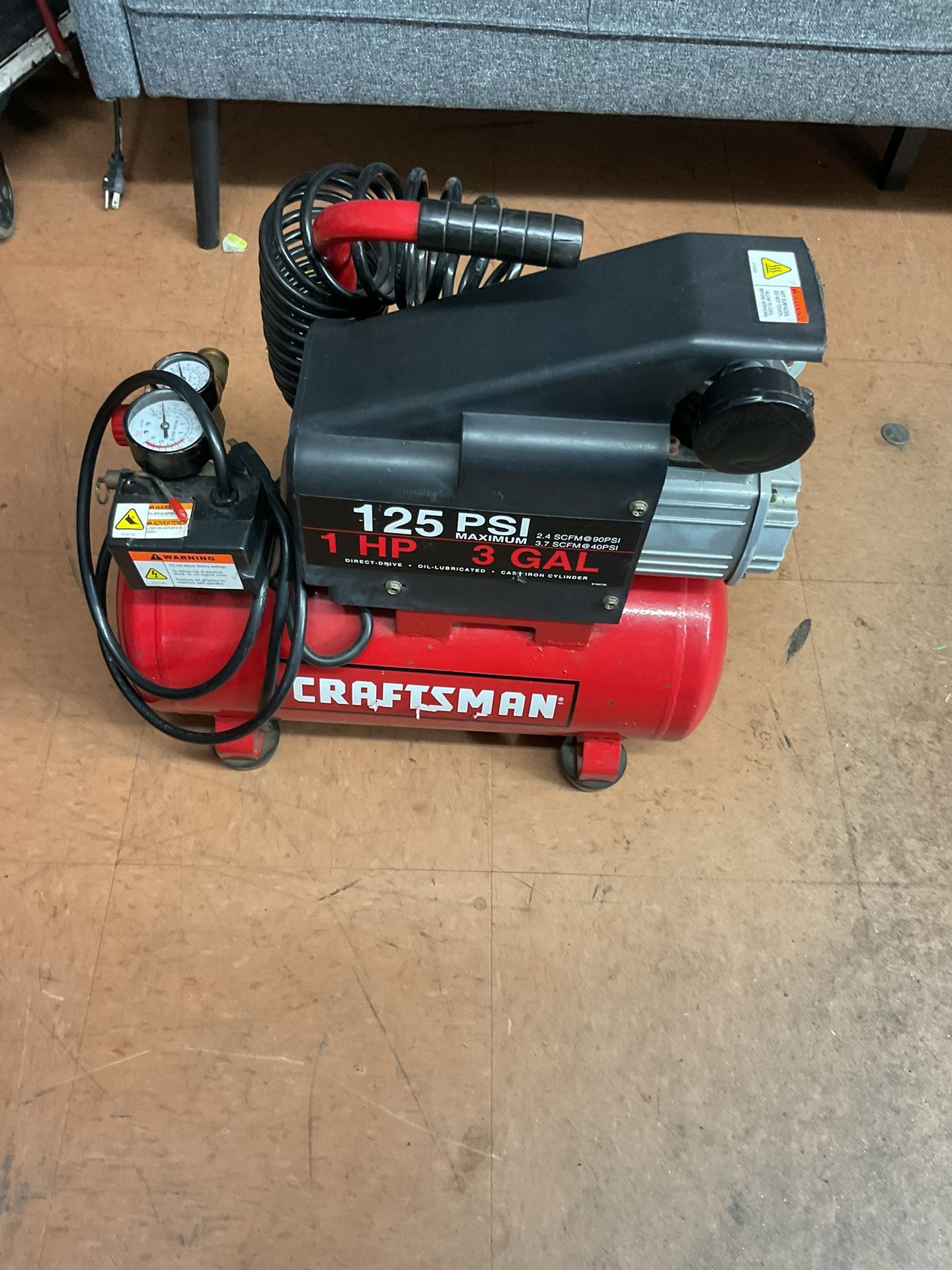 Craftsman 125 PSI 1 HP 3-Gallon Air Compressor