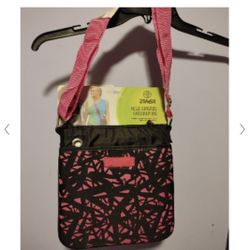 Zumba Crossbody Bag Hot Pink Black