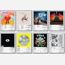 Bad Bun ny Poster (8 Pcs 8 * 11 inch) Album Cover Music Posters for Room Aesthetic, Wall Art for Room Decor Posters for Fans Unframed