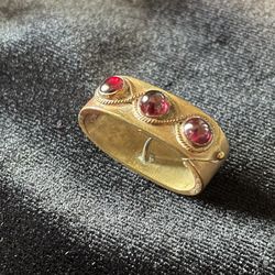 Antique Garnet/gold Scarf Pin