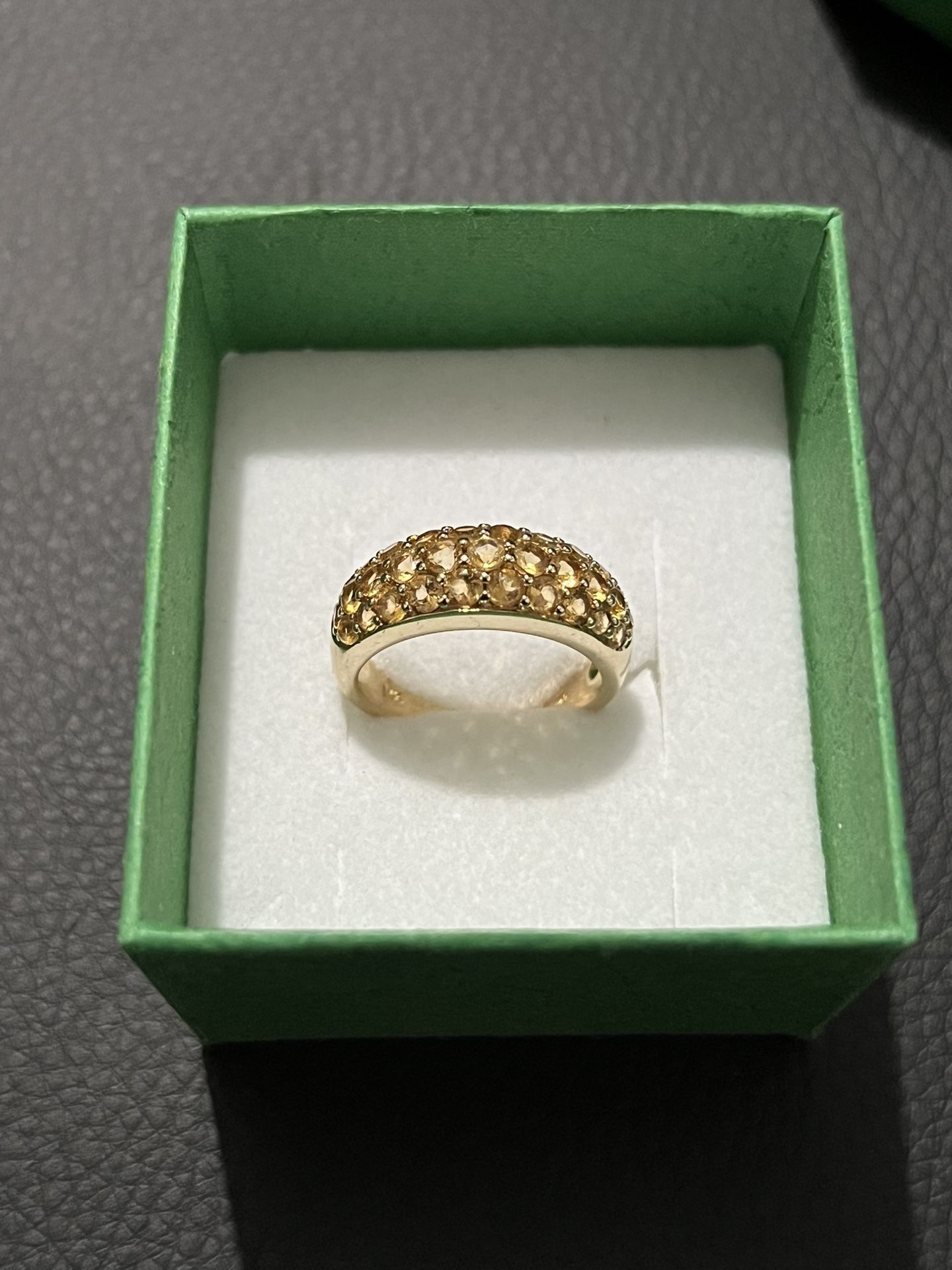 14k Ring With Yellow Stones