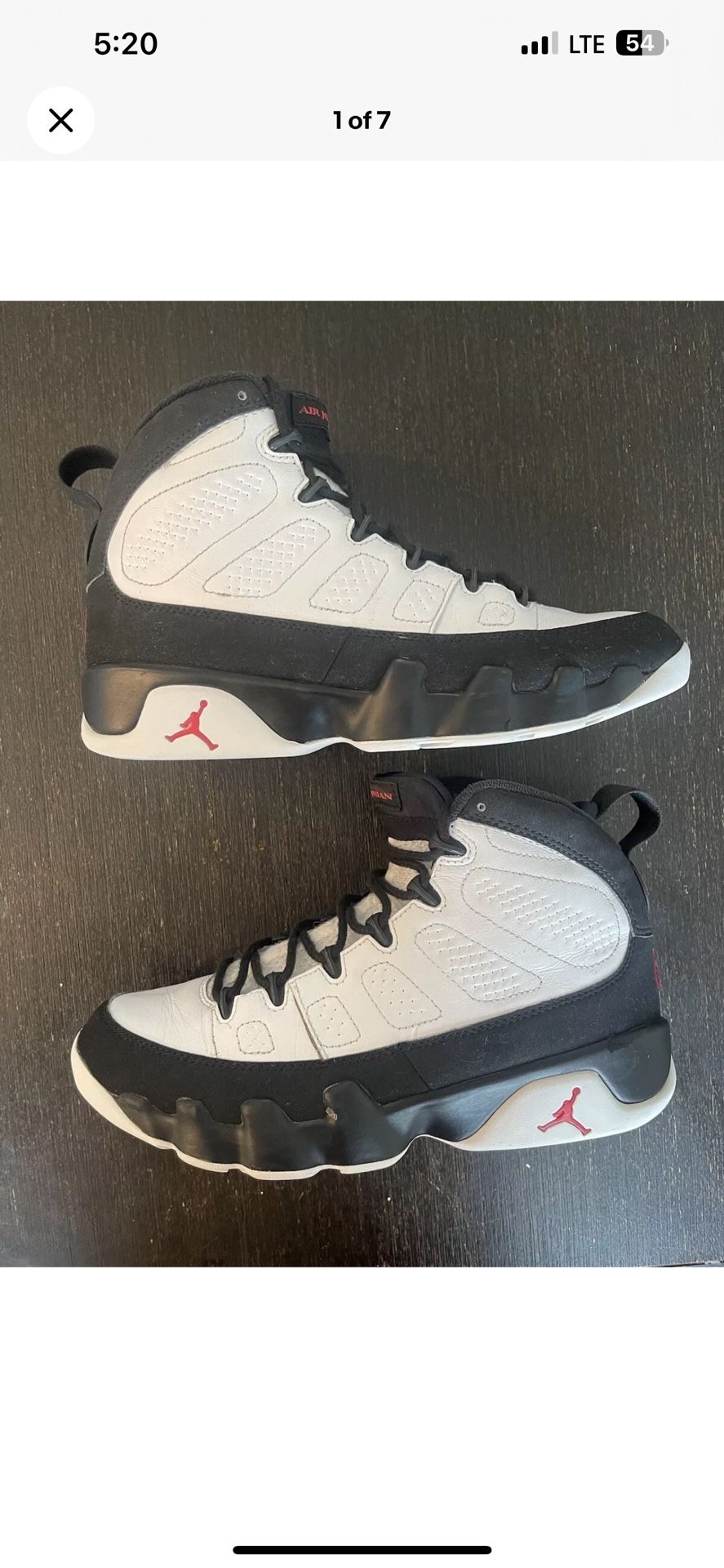Jordan 9 Retro space jam Size 9