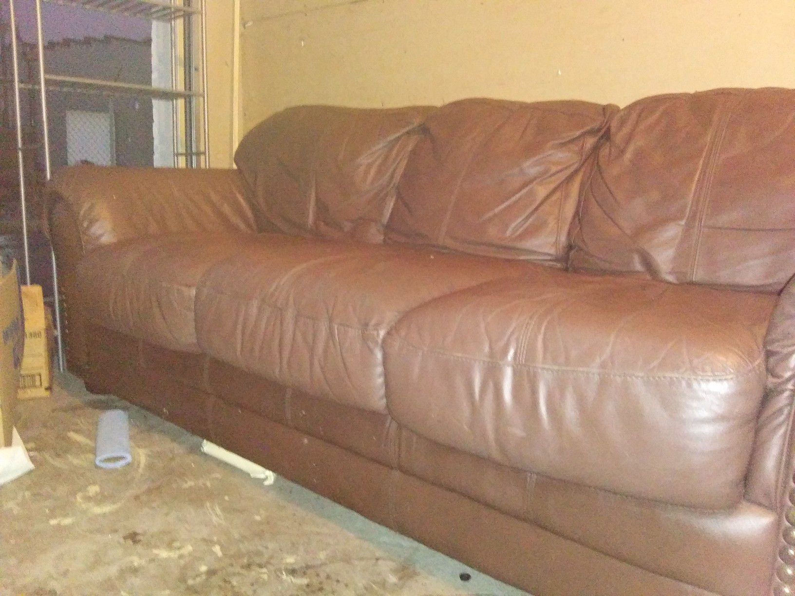 Beautiful 8 year old real leather couch