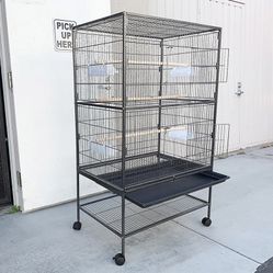 $100 (New in Box) Large 52” bird cage for parakeet parrot cockatiel canary finch lovebird, size 31x19x52” 