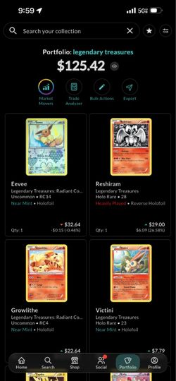 Legendary Treasures Pokemon Lot