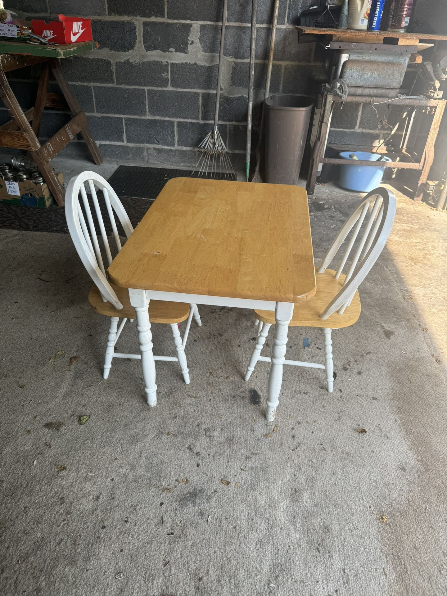children’s table with two chairs