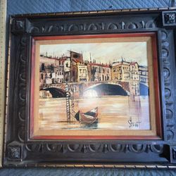 Oil Painting Mid Century Modern Signed Stuart