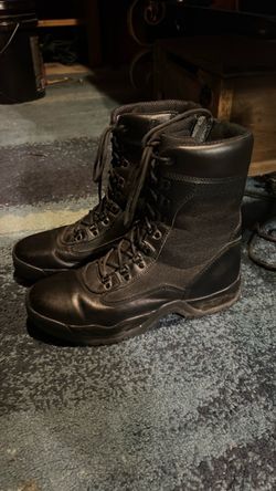 Black Tactical Lace-Up Combat Boots