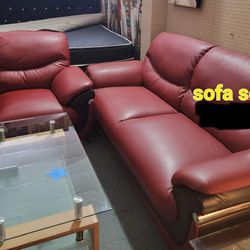 2pc Red Sofa Set 