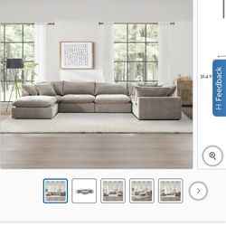 Modern 6-Piece Modular Sectional – Like New (Costco)
