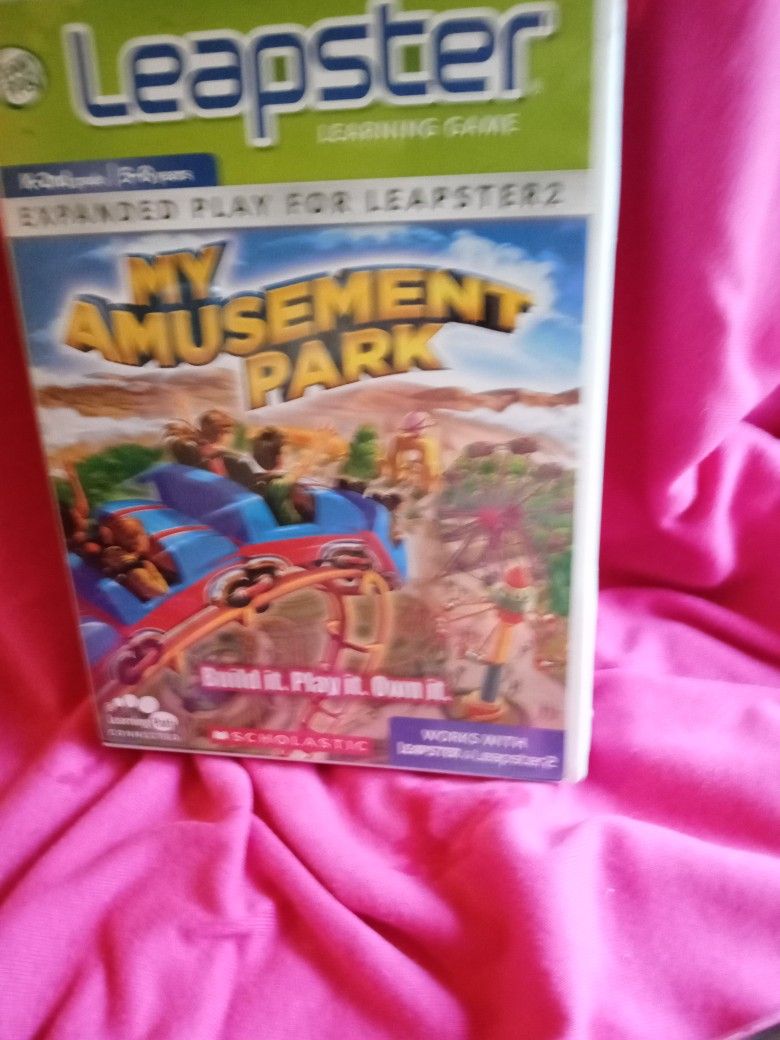 Two Leapster Learning Cartridges My Amusement Park For 5_8 Year Old,S Andloose Cassette Reading With Phonic Moles Hugh Nose 2004
