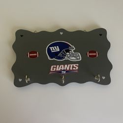 NY Giants Wood Wall Key Holder