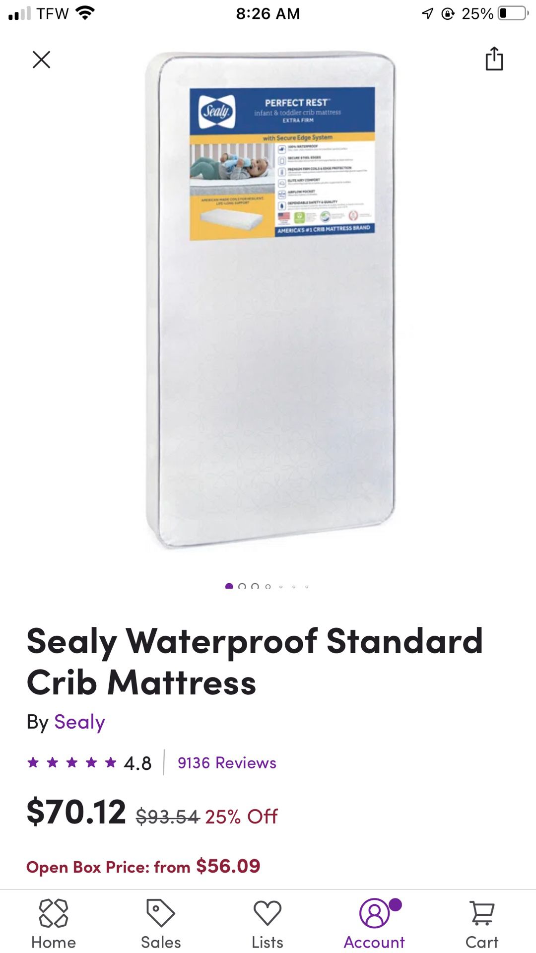 Sealy Waterproof Standard Crib Mattress And Topper