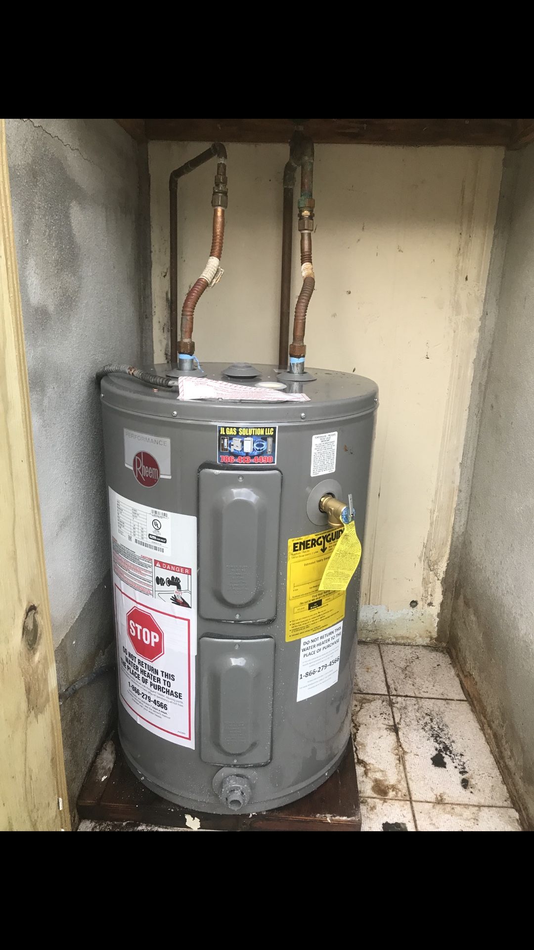 Water heater installation