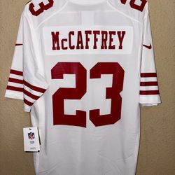 Christian McCaffrey Dan Francisco 49ers Nike Game Player Jersey White - Adult Women’s Small 