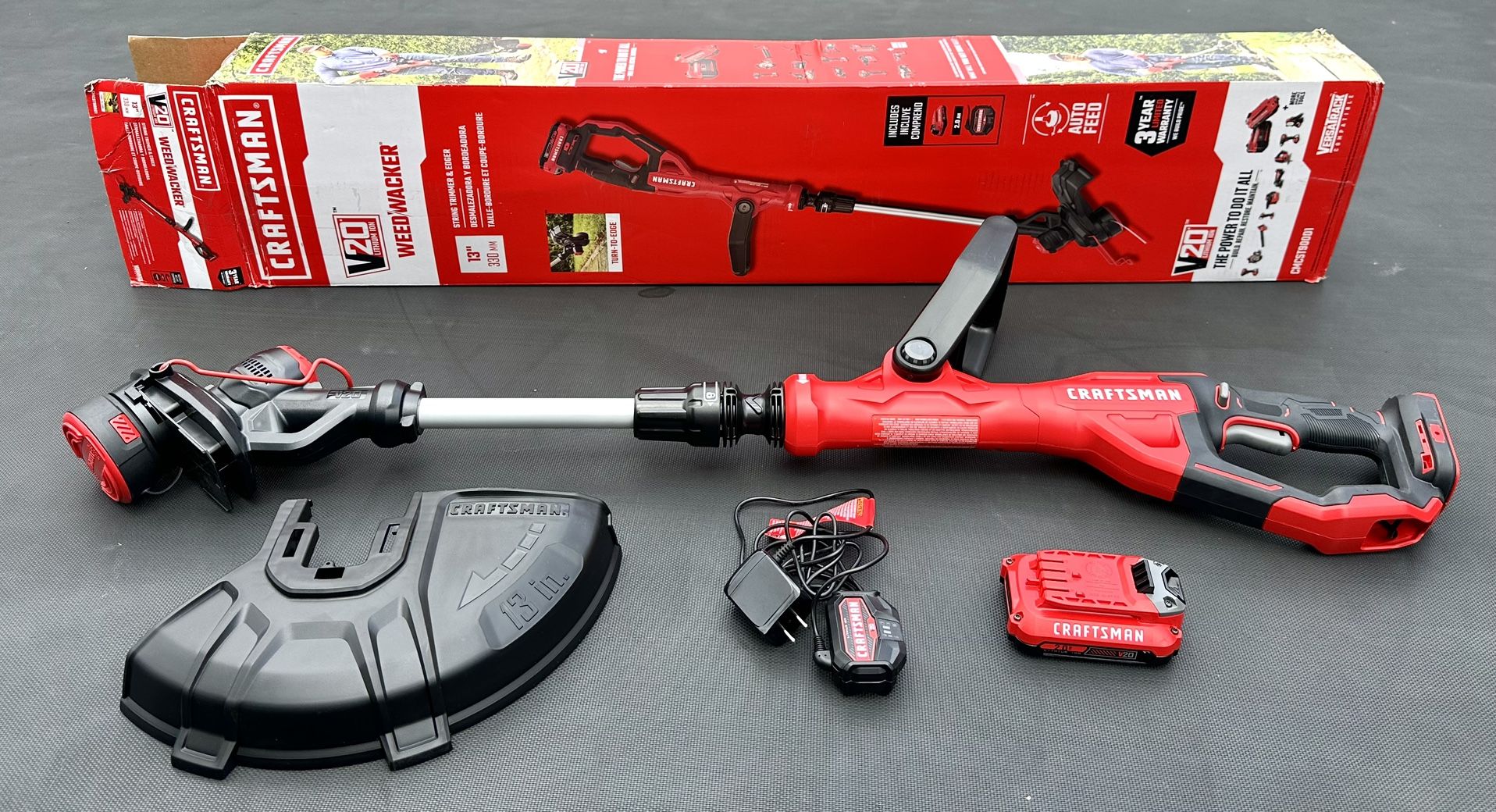 New in Box CRAFTSMAN CMCST900 20V WEED WACKER/Trimmer + Battery