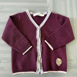 Bonpoint baby red long sleeves Cardigan with buttons