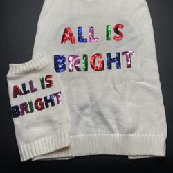 Dogs Christmas Sweater Size XL & XS