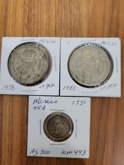 Mexican silver coin lot