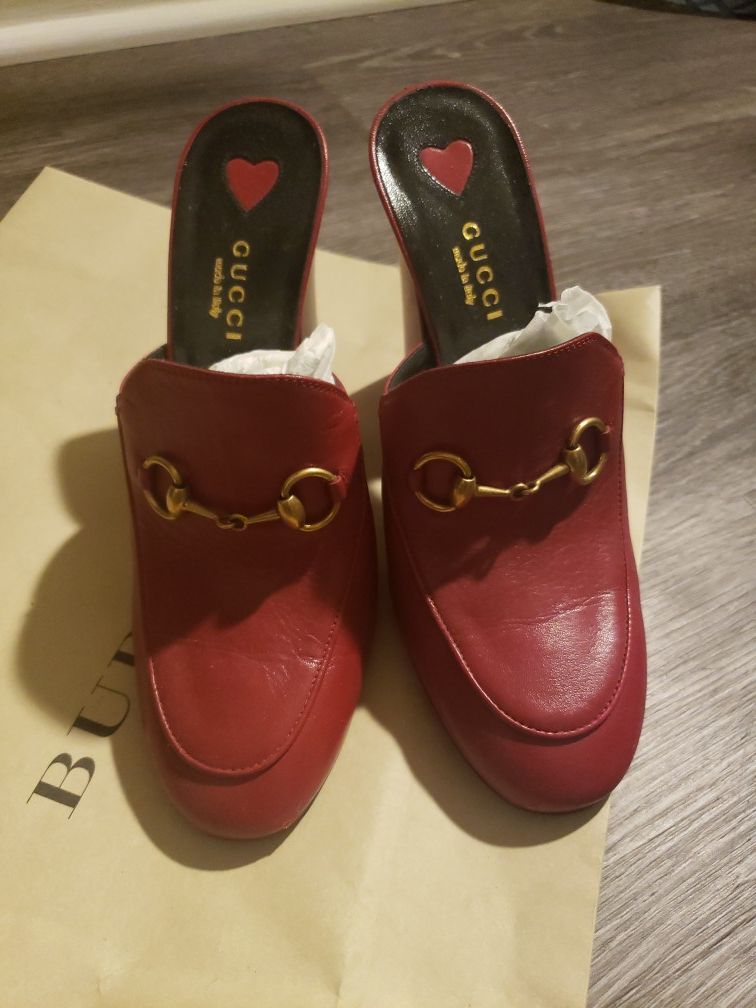 Gucci horsebit loafer high heels